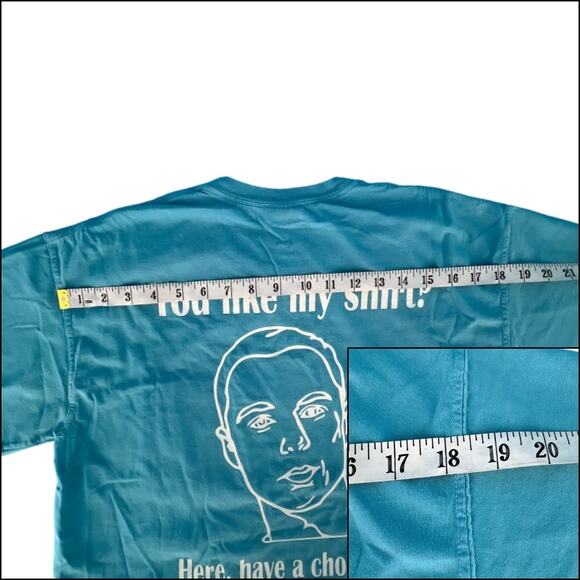 Comfort Colors AP Psychology Sheldon Pocket Tee Shirt Top Size Medium Turquoise - Picture 8 of 11